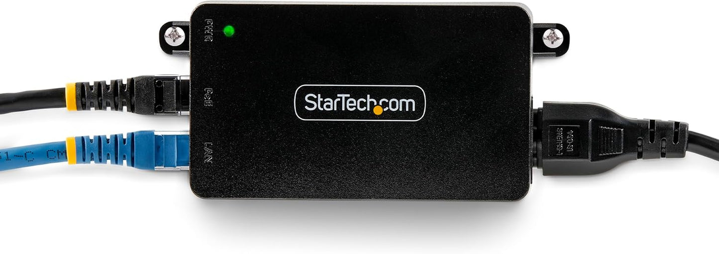 STARTECH.COM 1-Port 10Gbps Poe++ Injector, 60W, 2.5/5/10G Ethernet/10/100/1000Mbps, Poe++ (80