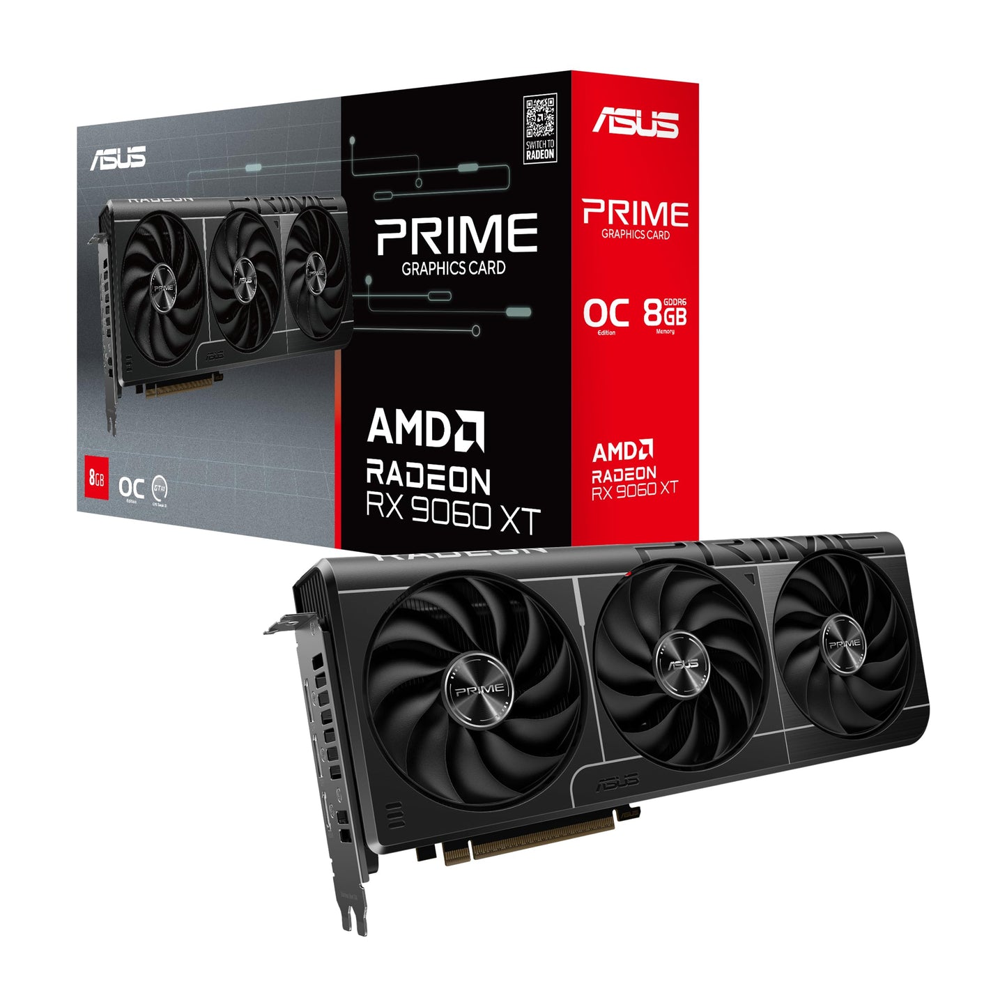 ASUS VCX PRIME-RX9060XT-O8G Radeon RX 9060 XT 8GB GDDR6 OC 128bit PCIE