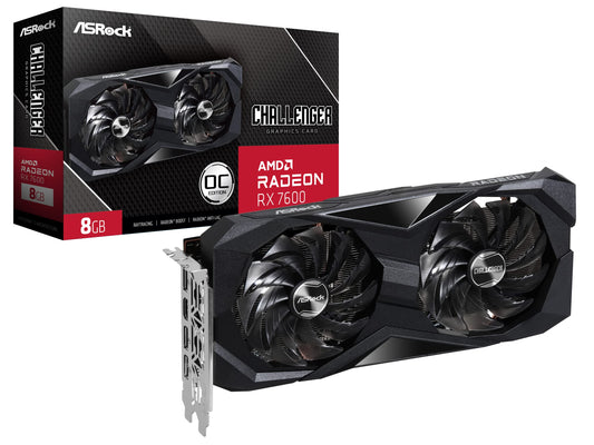 ASRock VCX RX7600 CL 8GO AMD Radeon RX 7600 Challenger 8GB OC GDDR6 128B