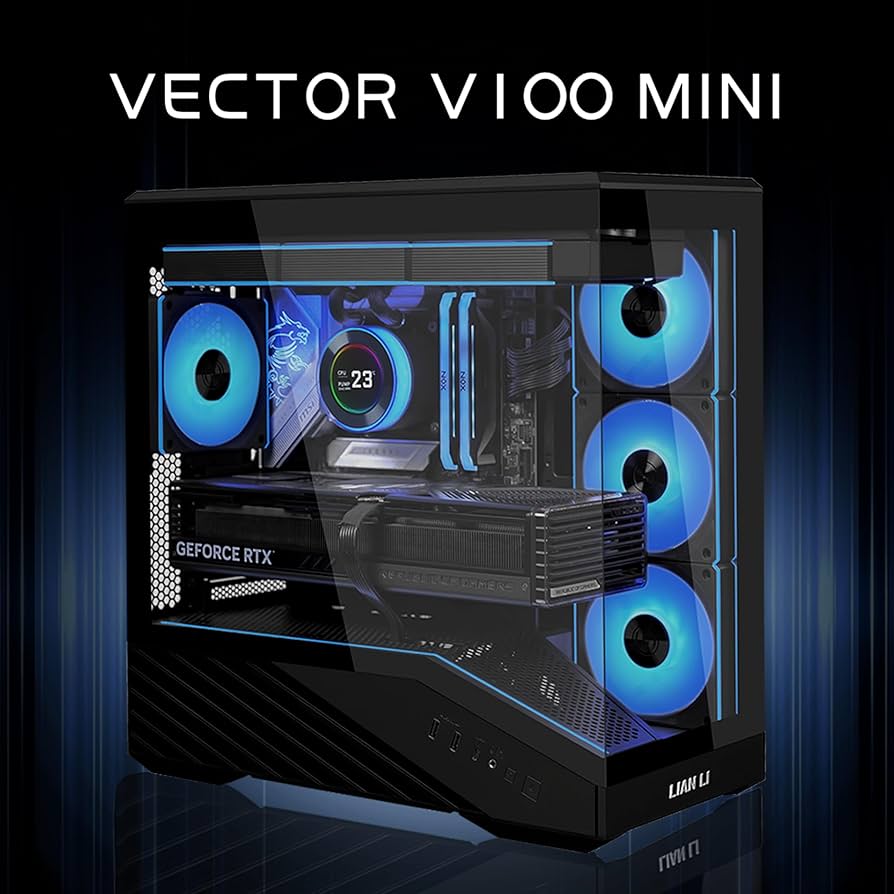 Lian-Li V100MIX Vector V100 MINI 4.0mm TG mATX Black