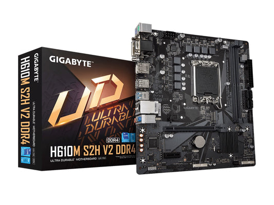 Gigabyte H610M S2H V2 H610 LGA1700 Max128GB DDR5 Micro ATX