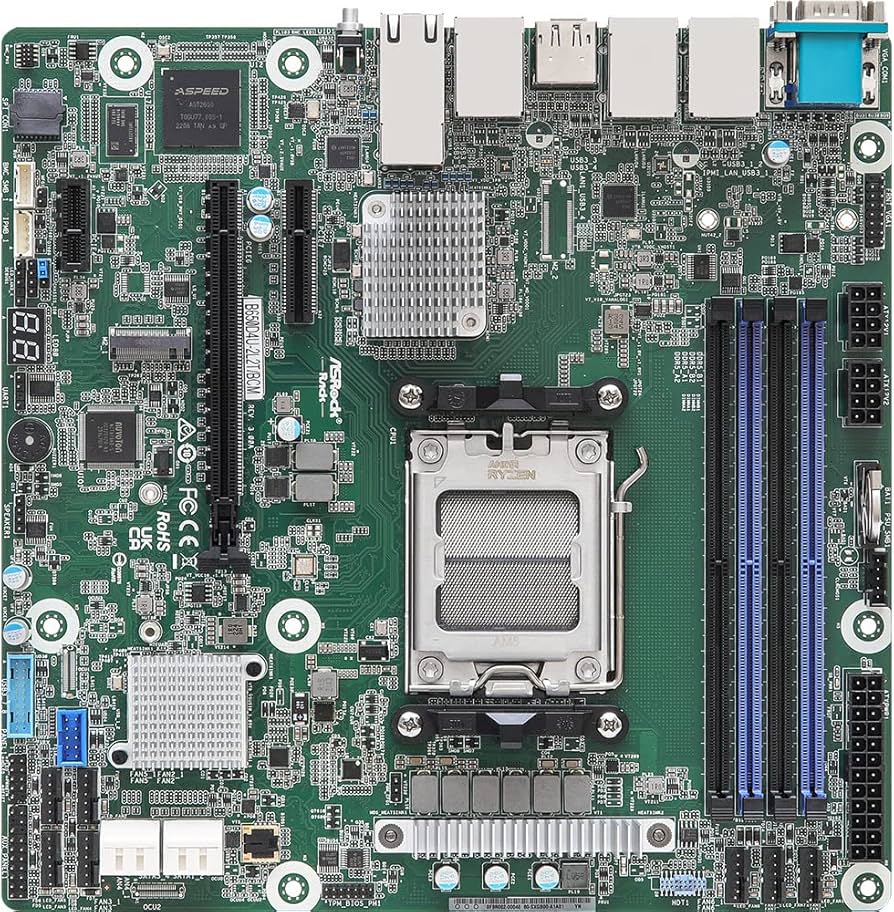 ASRock SV MB B650D4U B650E AM5 Max128GB DDR5 Micro ATX