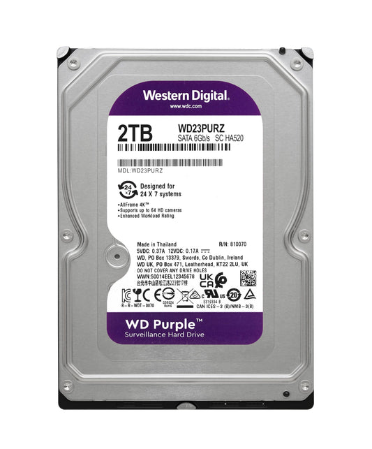 Western Digital HD WD23PURZ WD Purple 3.5 256MB SATA 5400 RPM Bare
