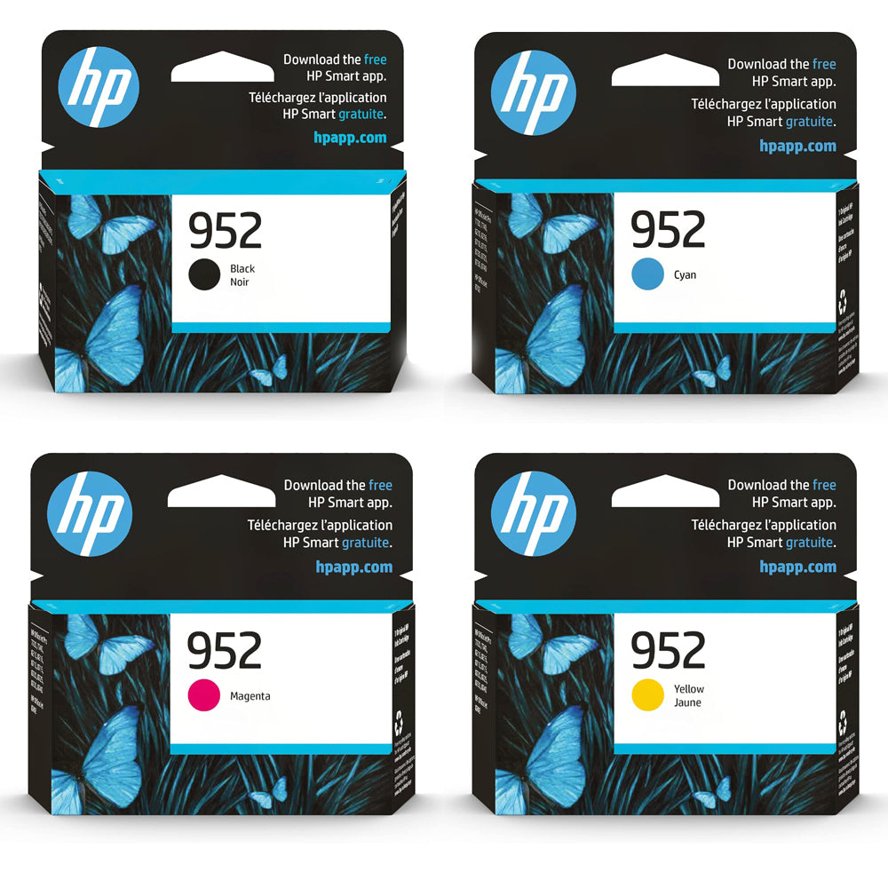 Original HP 952 Black, Cyan, Magenta, Yellow Ink Cartridges (4 Count ) Synnex