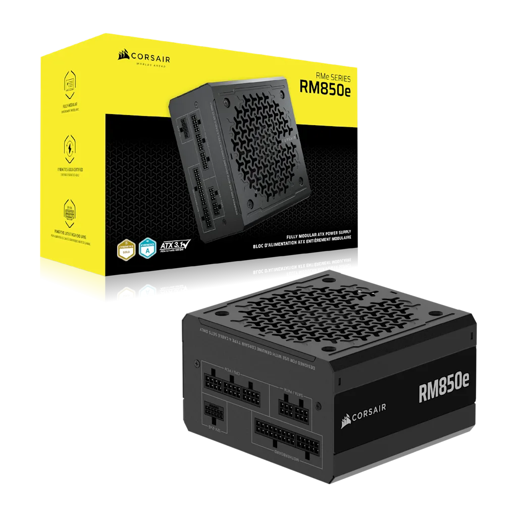 Corsair PS CP-9020296-NA RM850e 850W ATX Cybenetics Gold Fully Mod 2025 ATX3.1