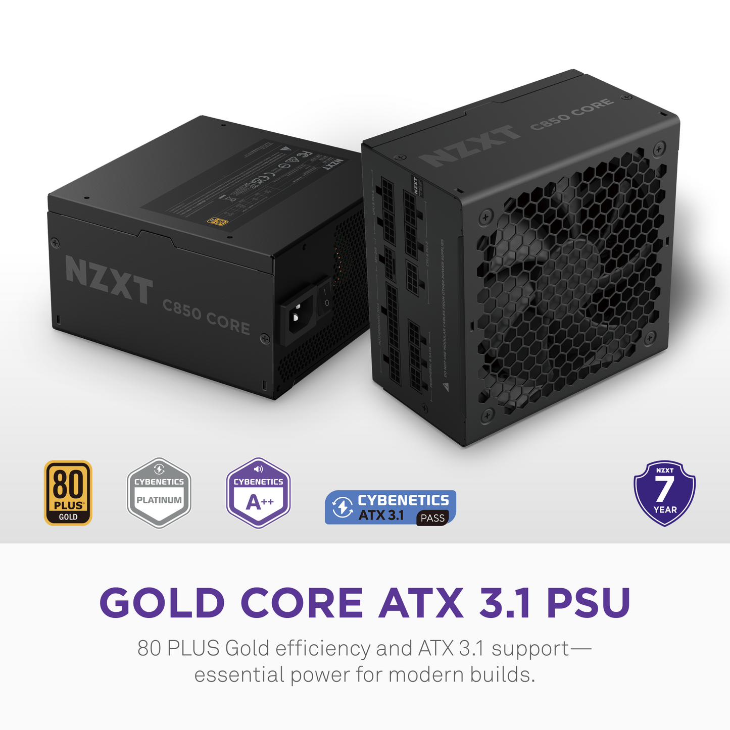 NZXT PA-8G3BB-US C850 GOLD CORE 850W 80+Gold Fully-modular ATX3.1