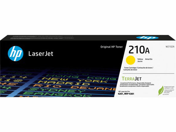 HP 210A - yellow - original - LaserJet - toner cartridge (W2102A) All Office Smarts