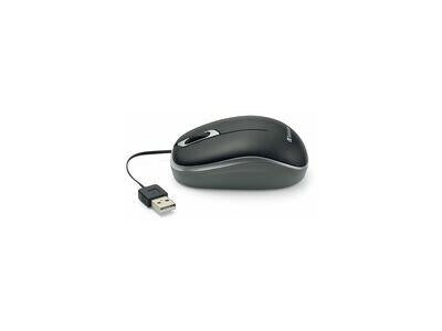 VERBATIM, RETRACTABLE CABLE USB-A OPTICAL MOUSE, BLACK