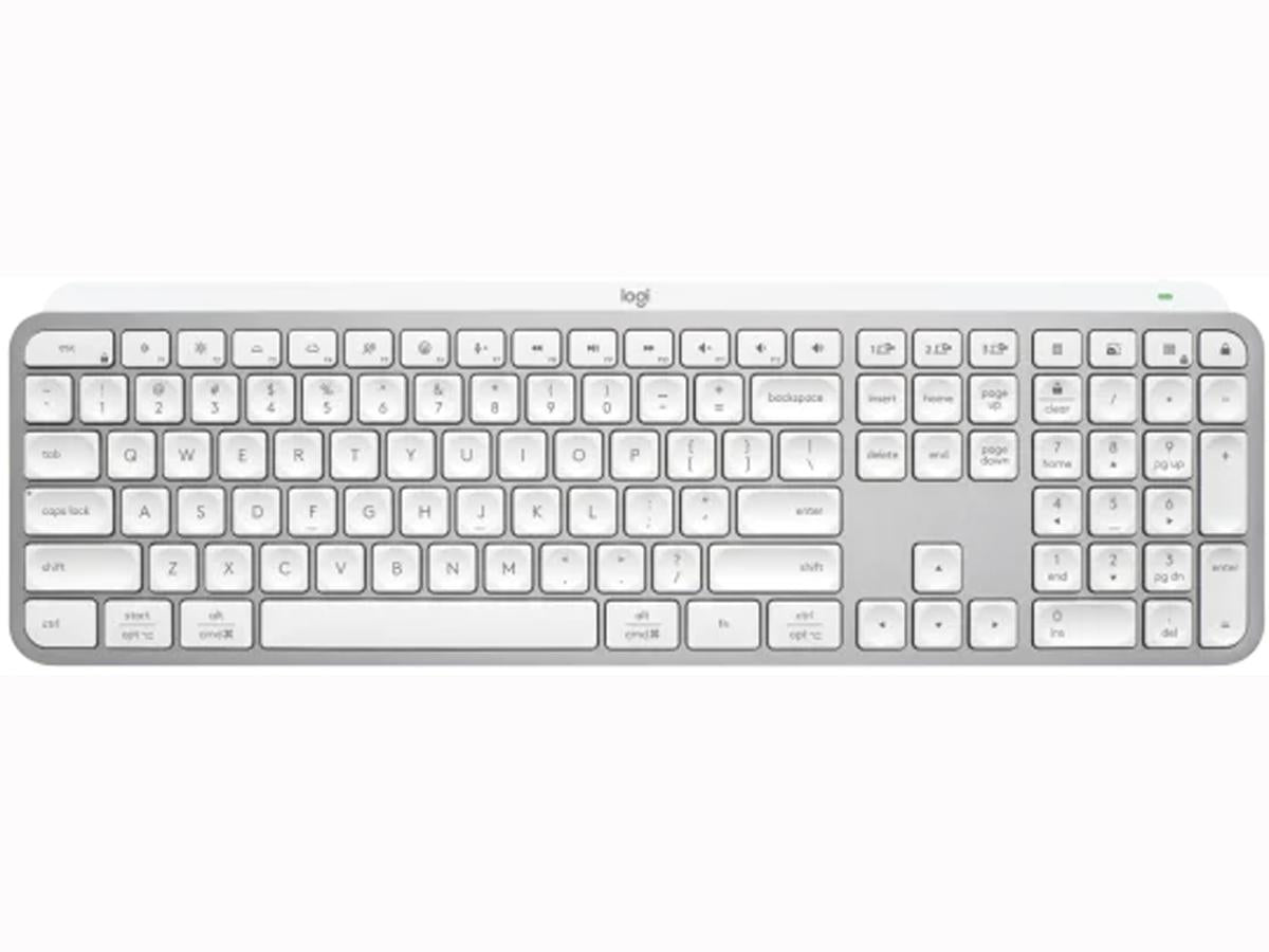 Logitech MX Keys S Wireless Keyboard, Pale Gray - Keyboard - Low Profile - Pale Gray All Office Smarts