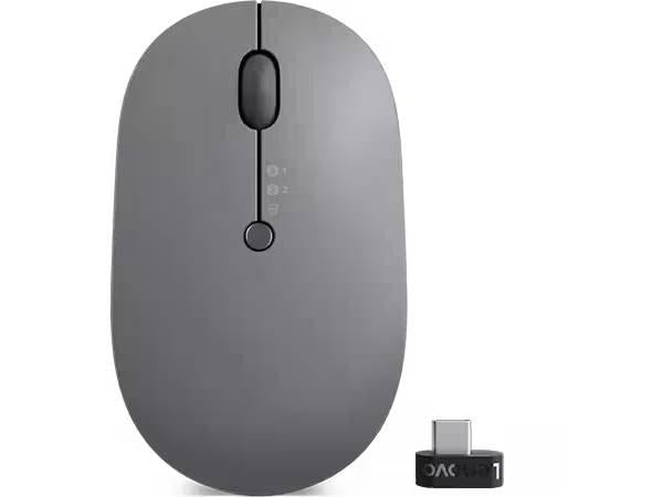 Lenovo Go Multi-Device Wireless Mouse (Grey) All Office Smarts