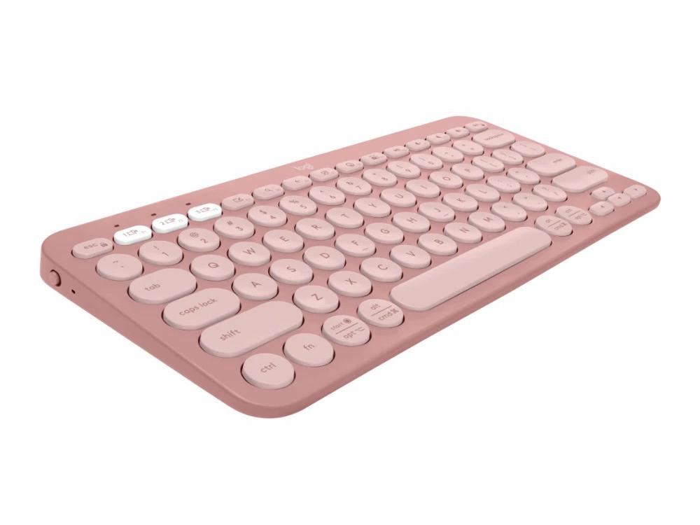 Logitech Pebble 2 Combo, Wireless Keyboard and Mouse, Tonal Rose - Keyboard and Mouse Set - Tonal Rose All Office Smarts