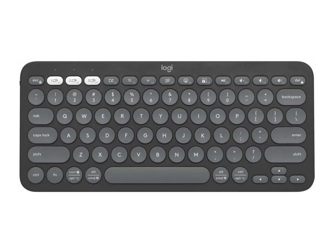 Logitech Pebble Keys 2 K380s - Keyboard - QWERTY - Tonal Graphite All Office Smarts