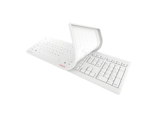 Cherry Stream, Wireless Keyboard With High Quality Protective Silicone Membrane, White All Office Smarts