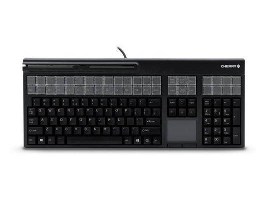 Cherry Lpos G86-71411 - Keyboard - With Touchpad, Magnetic Card Reader - Qwerty - Us - Black All Office Smarts