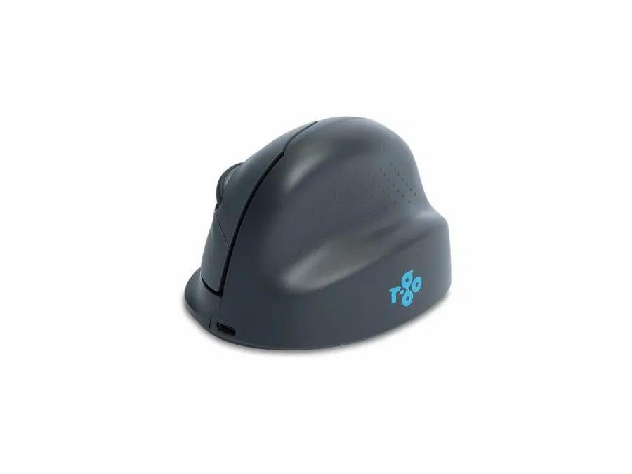 R-Go HE Basic Ergonomic Mouse, Medium (Hand Size 165-185mm), Right Handed, Bluetooth, Grey All Office Smarts