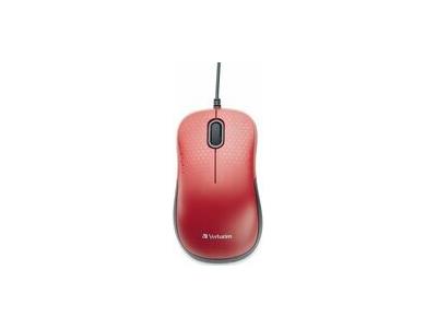 SILENT WIRED OPTICAL MOUSE USB-C, RED