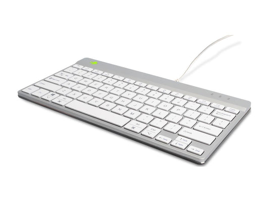 R-Go Compact Break Keyboard, Qwerty (Us), Wired, White All Office Smarts