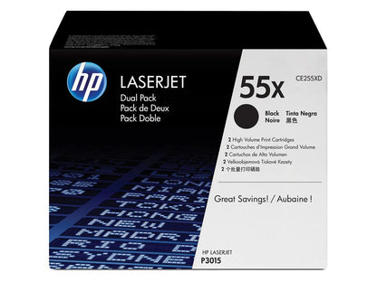 HP 55X (CE255XD) 2-pack XL Black Toner All Office Smarts