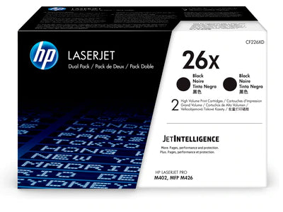 HP 26X (CF226XD) 2-pack XL Black Toner All Office Smarts