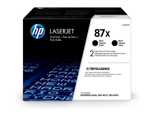 HP 87X (CF287XD) 2-pack XL Black Toner All Office Smarts