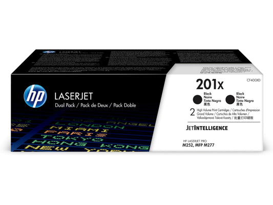 HP 201X (CF400XD) 2-pack XL Black Toner All Office Smarts