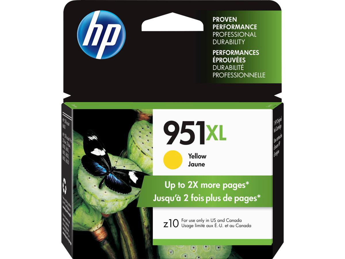 HP 951XL XL Yellow OEM Ink Cartridge All Office Smarts