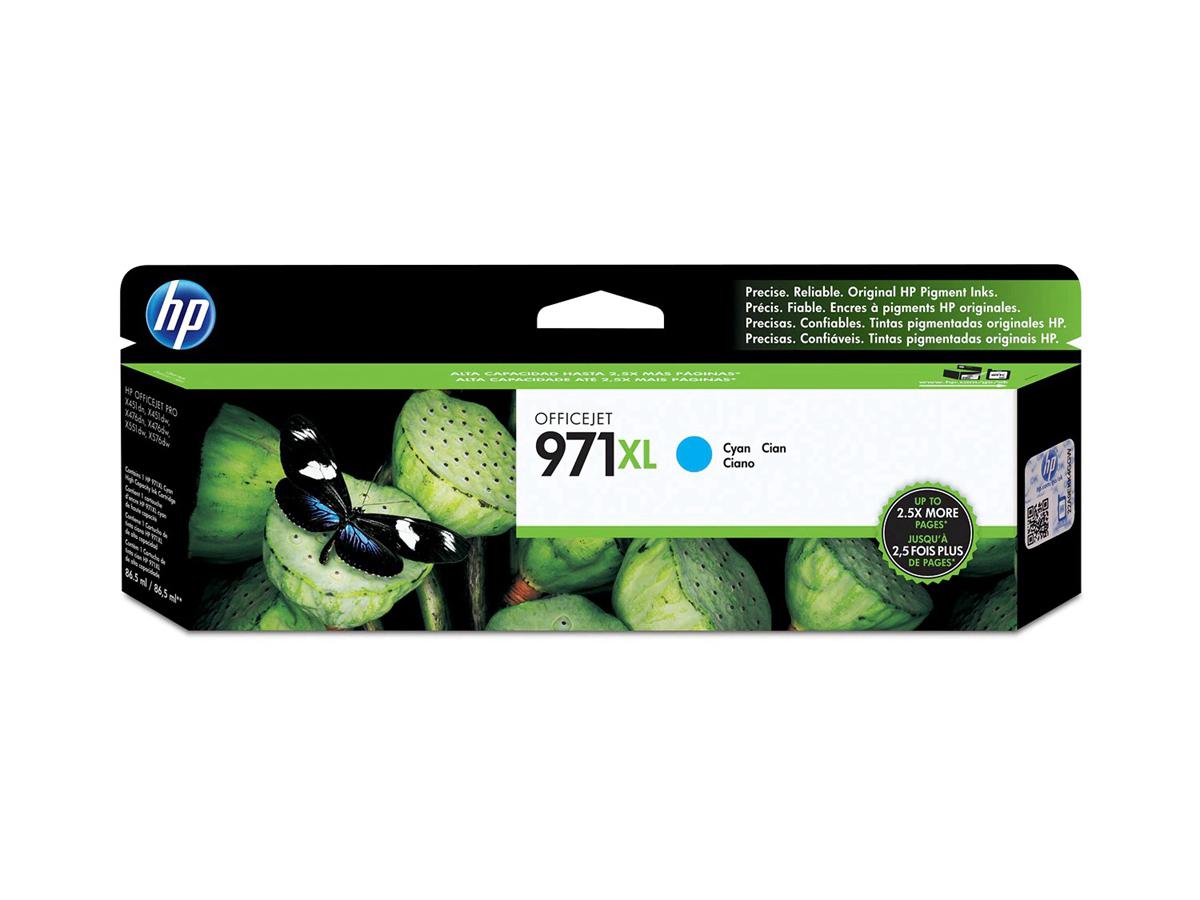 HP 971XL - High Yield - cyan - original - Officejet - ink cartridge All Office Smarts