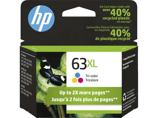 HP 63XL - High Yield - Color (Cyan, Magenta, Yellow) - Original - Ink Cartridge
