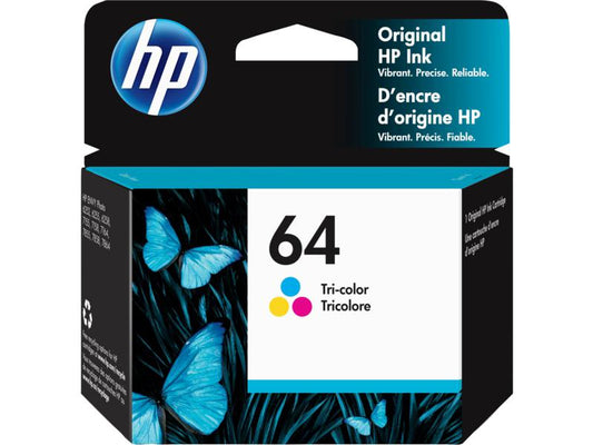HP 64 - Color (cyan, magenta, yellow) - Original - Ink Cartridge