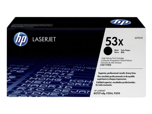 HP 53X - High Yield - Black - Original - LaserJet - Toner Cartridge (Q7553X) All Office Smarts