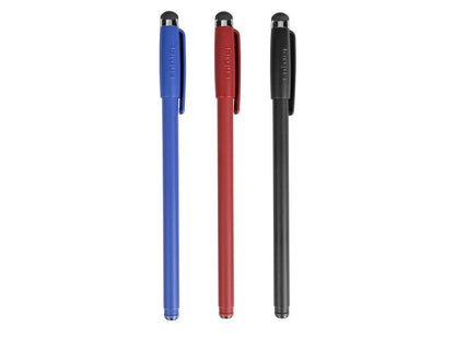 STYLUS & PEN (3-PACK) (BLACK/BLUE/RED)