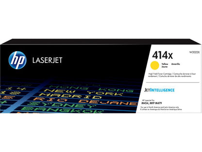 HP 414X - High Yield - Yellow - Original - LaserJet - Toner Cartridge (W2022X) All Office Smarts