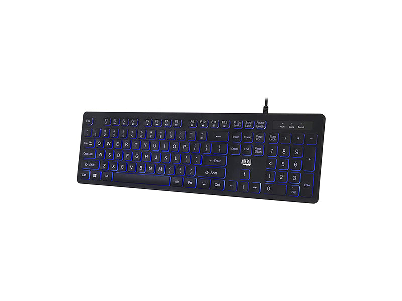 2X Large Print Illuminated USB Keyboard All Office Smarts