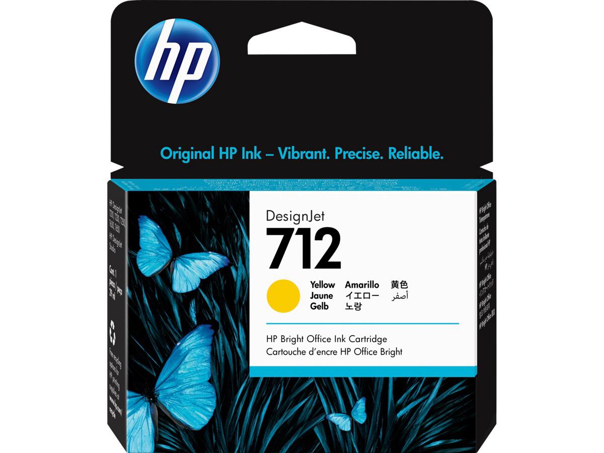 HP 712 - Yellow - Original - Design Jet - Ink Cartridge All Office Smarts