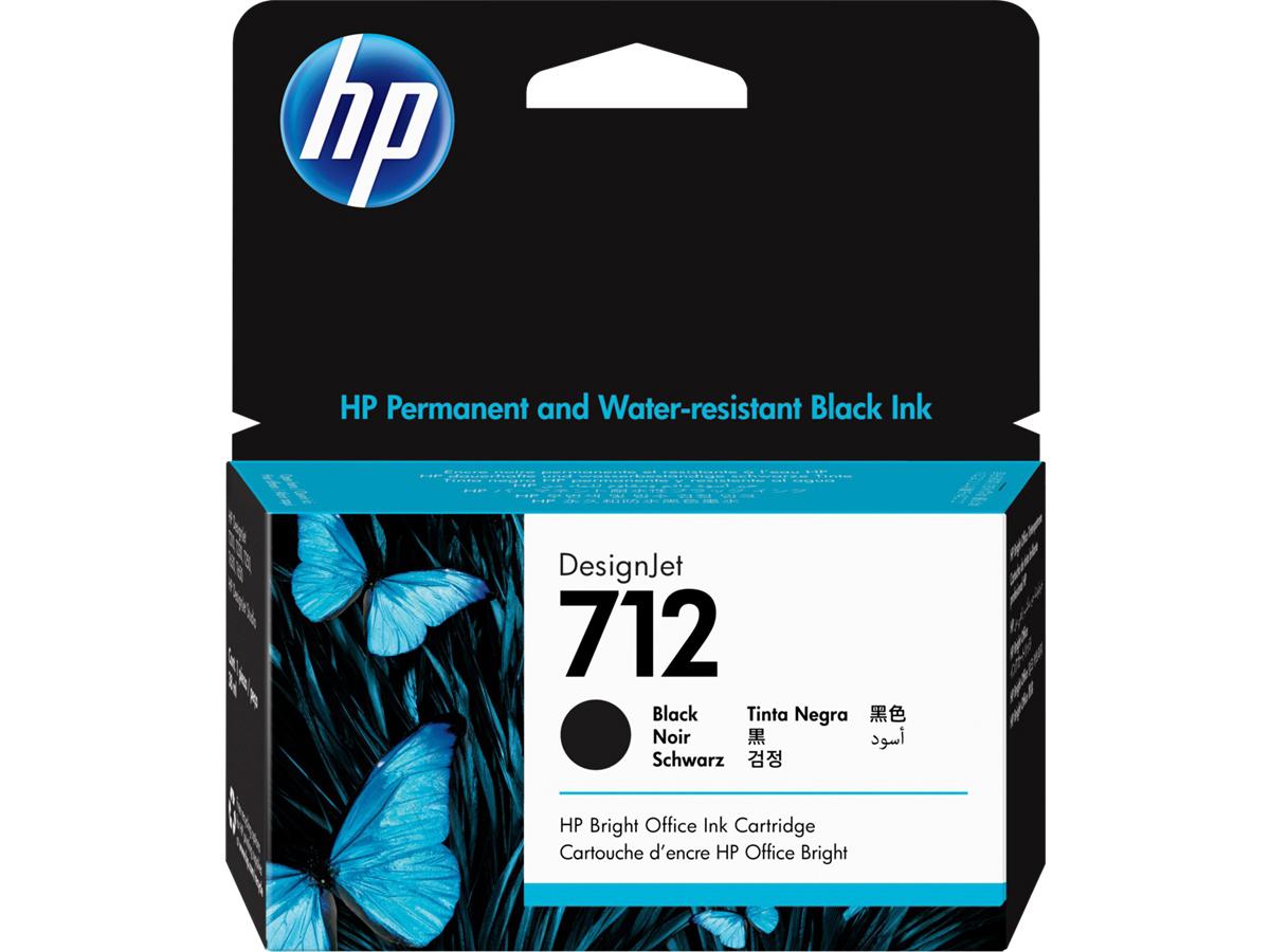 HP 712 - Black - Original - DesignJet - Ink Cartridge All Office Smarts