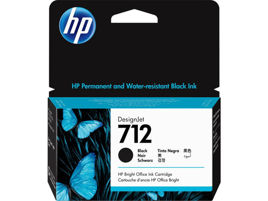 HP 712 - Black - Original - DesignJet - Ink Cartridge