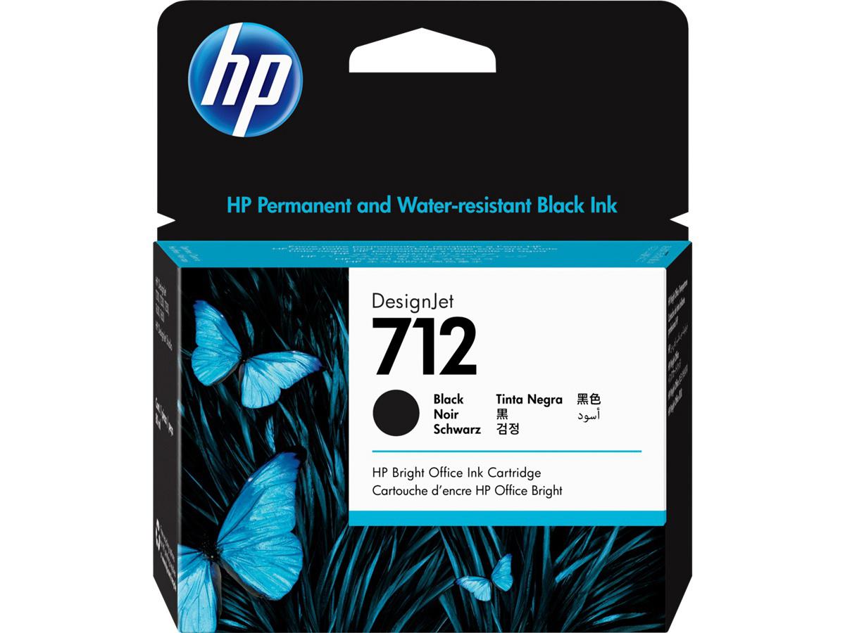 HP 712 - Black - Original - Design Jet - Ink Cartridge All Office Smarts