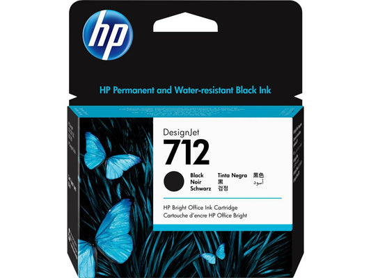 HP 712 - Black - Original - Design Jet - Ink Cartridge