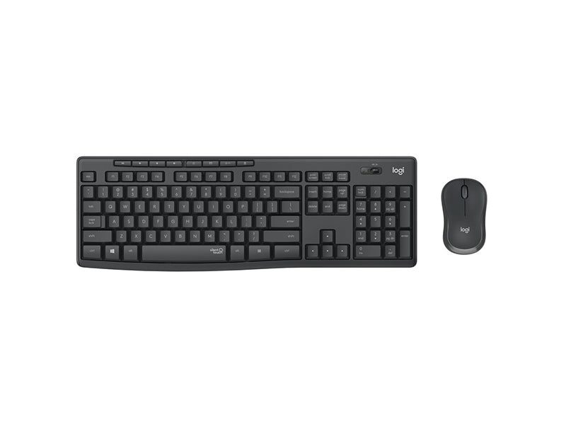 Logitech MK295 Silent - keyboard and mouse set - graphite All Office Smarts