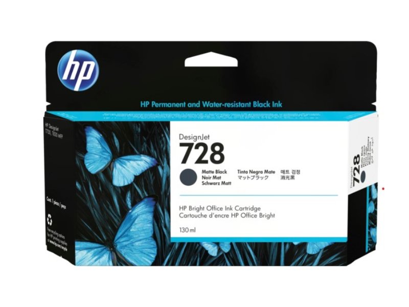 Hp 728 130ml Matte Black Ink Cartridge All Office Smarts