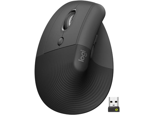 Logitech Lift Left Vertical Ergonomic Mouse - Graphite All Office Smarts