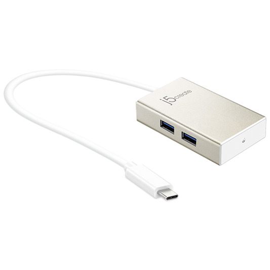 j5create Accessory JCH343 USB-C 4-Port Hub Champagne Metallic