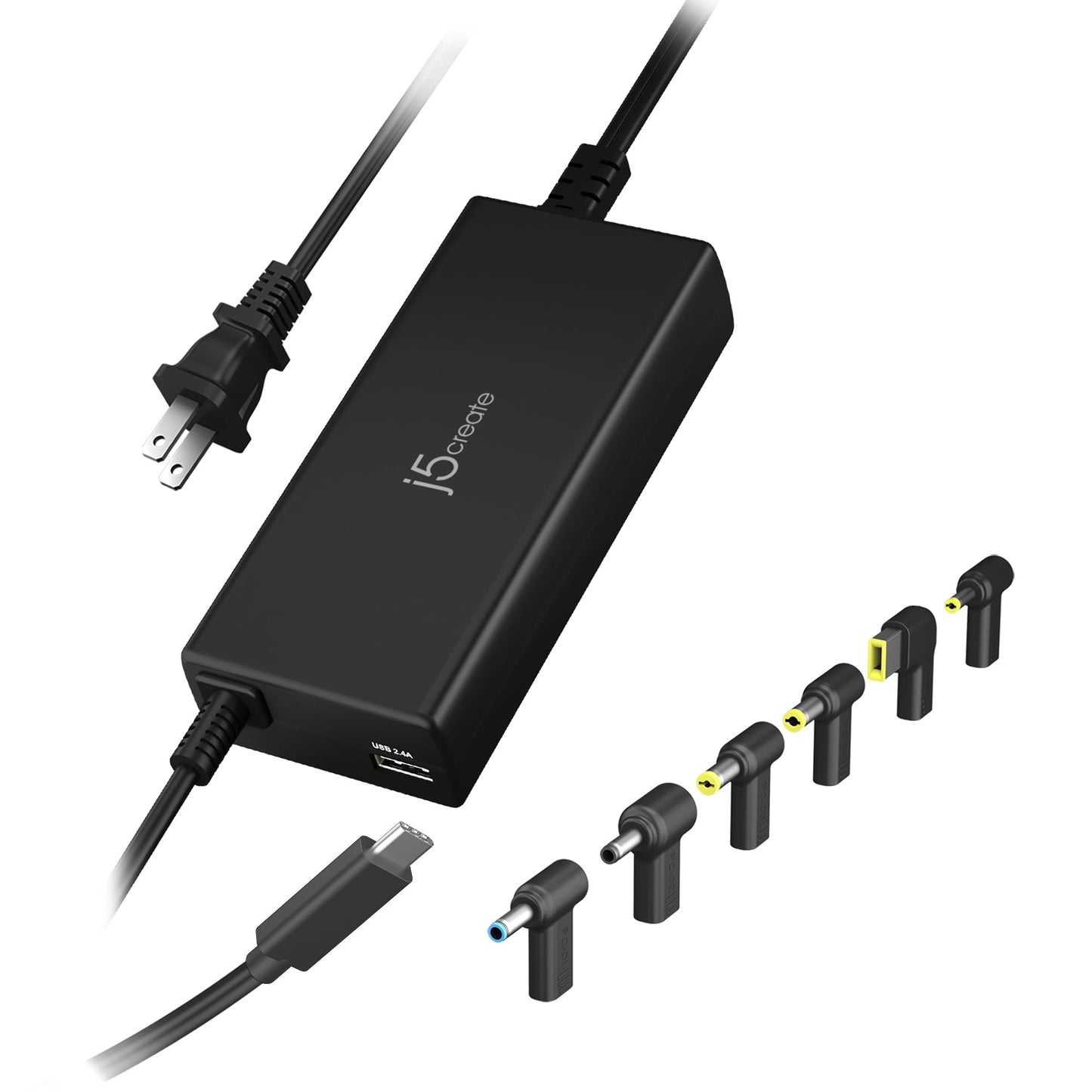 j5create JUP2290DC 100W PD USB-C× Super Charger w 6 Types of DC Connector