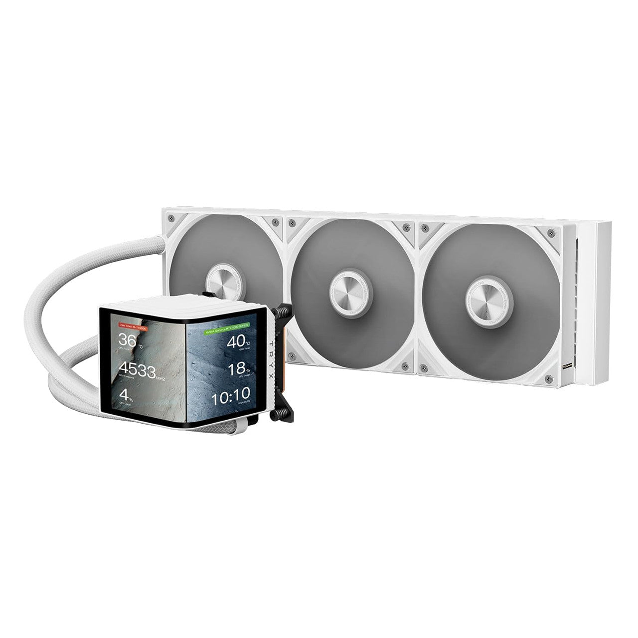 TRYX Fan L-P360N-DS3M-G1W PANORAMA 360 AIO Liquid Cooler White