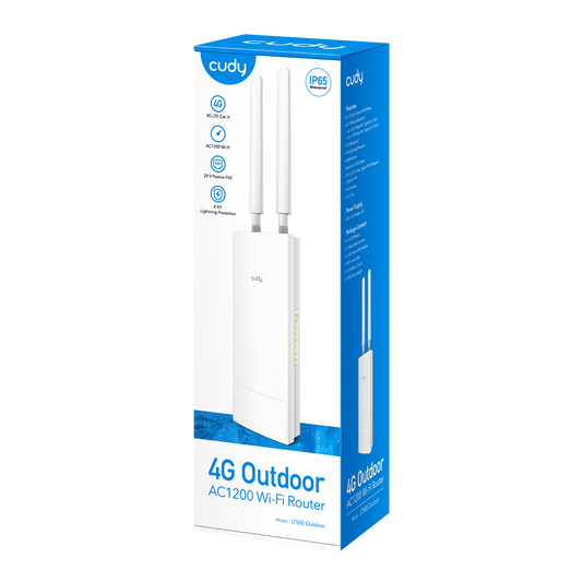 Cudy LT500 Outdoor 4G LTE AC1200 WiFi Router Cat.4 300Mbps+867Mbps
