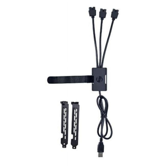 Lian-Li Accessory PW-U2TPAB USB2.0 1 to 3 PORT (TYPE A MALE PORT) Black