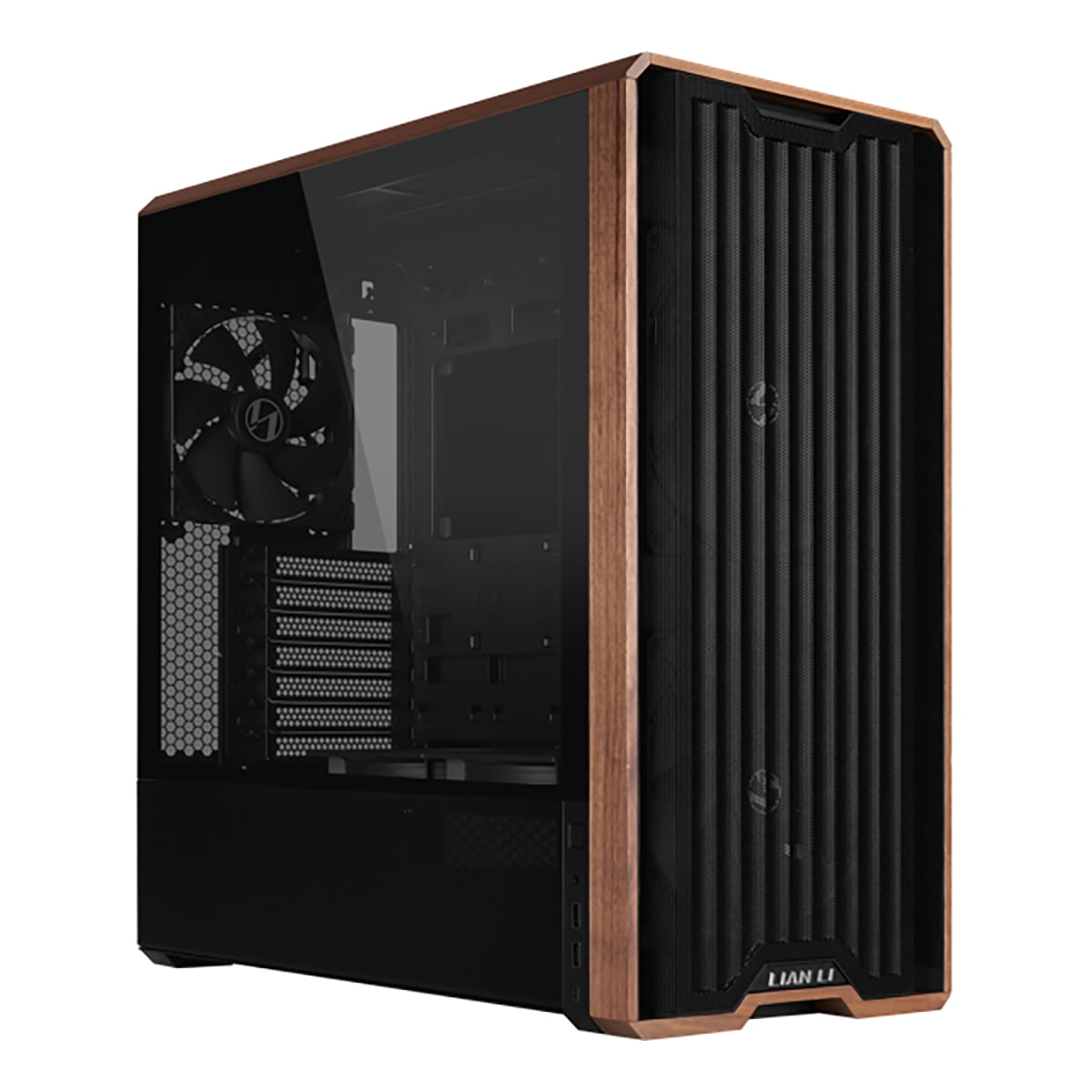 Lian-Li LAN217X mid-tower Steel 4mm TG Wood Black