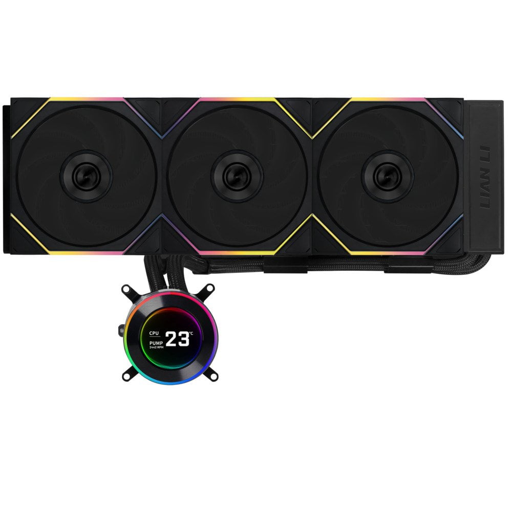 Lian-Li Fan HS2LCD36TB 2.1 LCD 3xUNI FAN Radiator Black