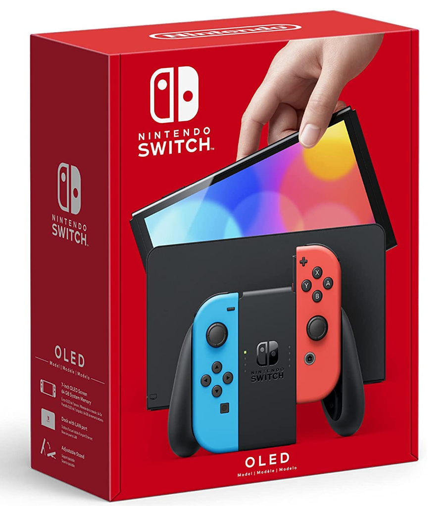 Nintendo Switch – OLED Model w/ Neon Red & Neon Blue Joy-Con ( Japan Stock Region-Free ) All Office Smarts