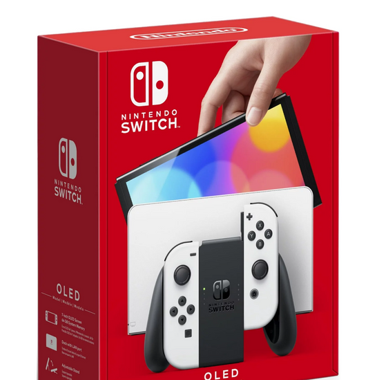 Nintendo Switch (OLED model) with White Joy-Con - JP Stock All Office Smarts